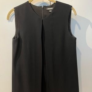 DKNY high collar tank blouse in black